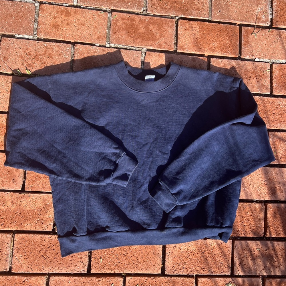 Los Angeles Apparel Navy Blue Cropped Sweater